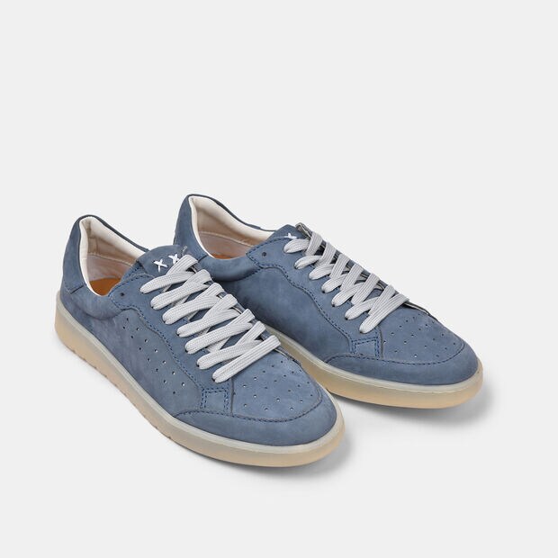 Sneaker da uomo in nubuck, Blu