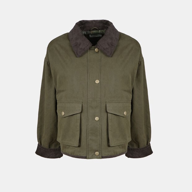 Giacca BARN da donna con dettagli velluto, Verde