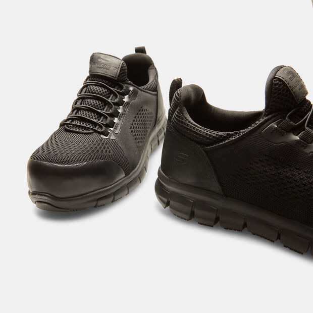Sneaker uomo skechers in tessuto, Nero
