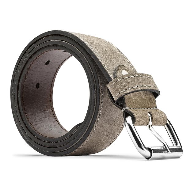 Cintura da uomo in pelle , Grigio