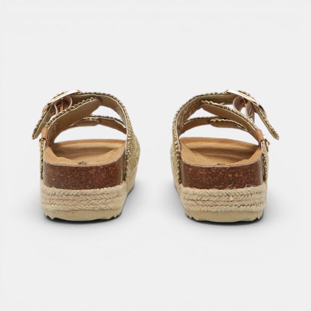 Sandali da donna Refresh con doppia fascia con fibbia, Bianco