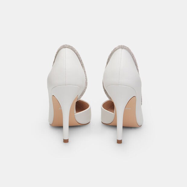 D&eacute;collet&eacute; da donna con tacco 11 cm BATA, Bianco