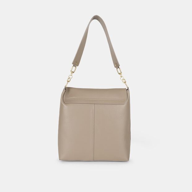 Borsa da donna in pelle, Taupe