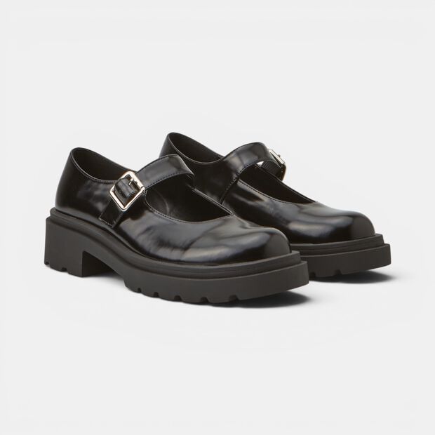 Ballerina Mary Jane da donna con suola track Bata, Nero