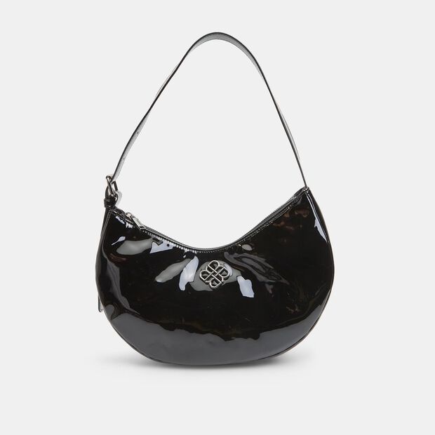 Maxi Hobo da donna Bata Red Label effetto patent, Nero
