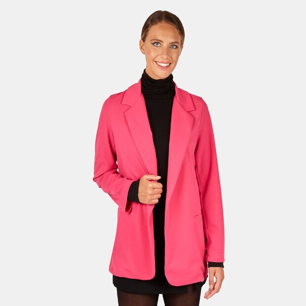 Blazer da donna con collo a rever, Fucsia