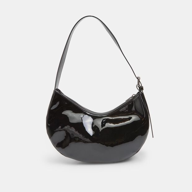 Maxi Hobo da donna Bata Red Label effetto patent, Nero