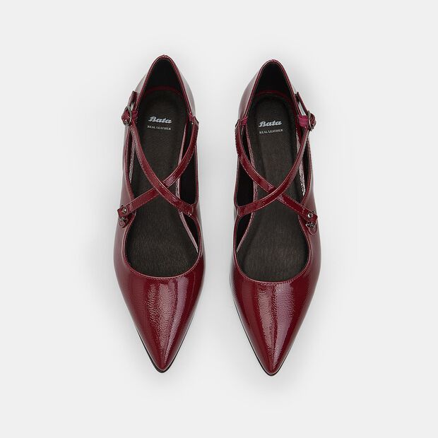 Ballerine con doppia fascia incrociata BATA da Donna , Bordeaux
