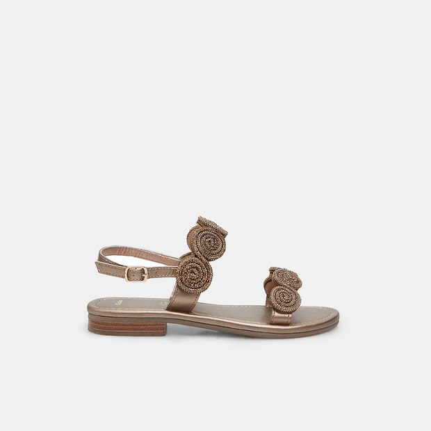 Sandalo da donna con decori, Bronzo