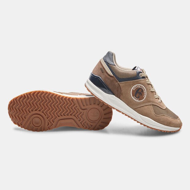 Sneaker in suede, Beige