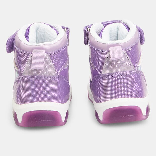 Sneakers da bambina primi passi alta con lucine Frozen, Viola
