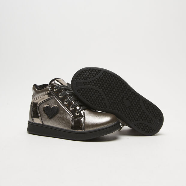Sneaker da bambina con cuori, Grigio