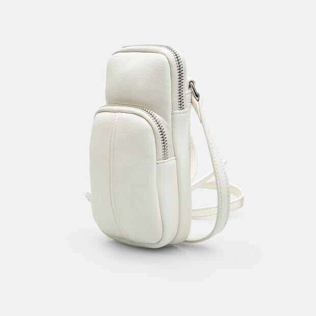 Mini bag con doppia tasca Bata, Beige
