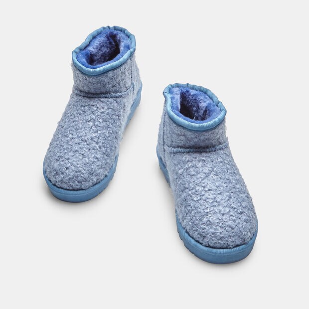 Stivaletti alla caviglia da donna in teddy, 