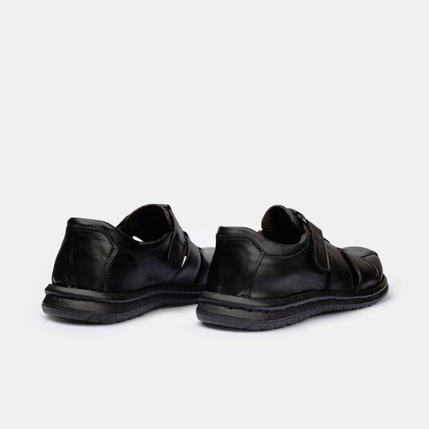 Sandali da uomo in pelle , Nero