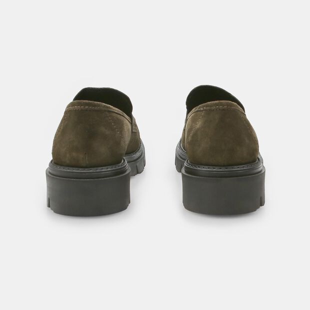 Mocassino da donna in suede, Verde