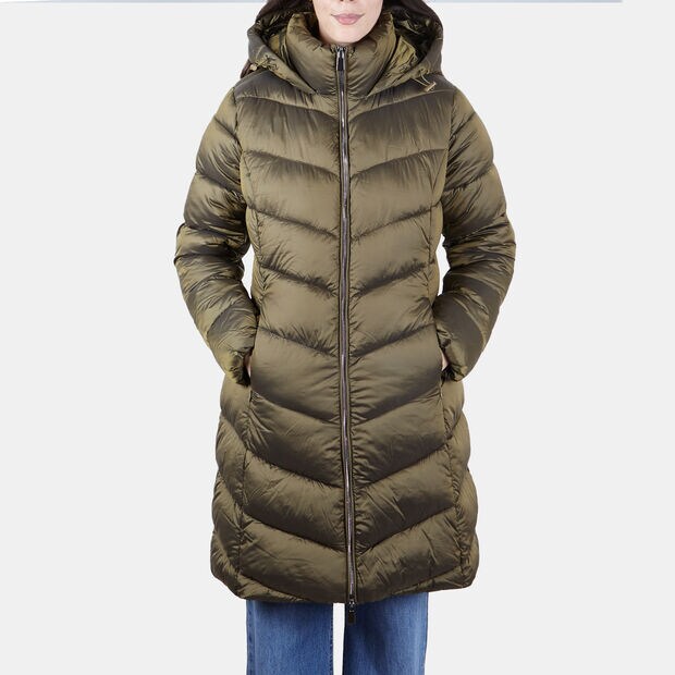 Piumino da donna con cappuccio, 