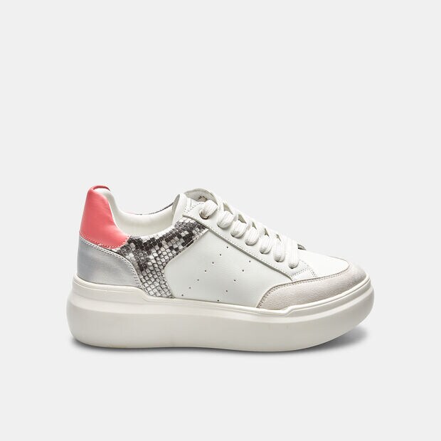 Sneaker da donna con suola platform , Bianco