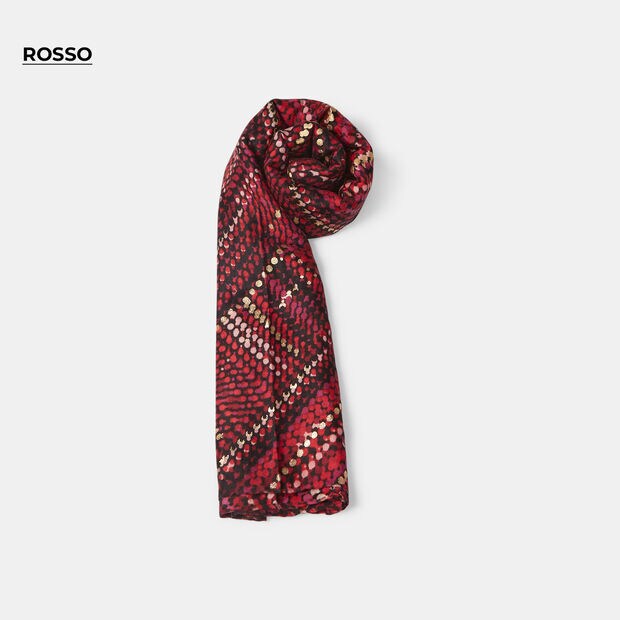 Sciarpa donna con stampa etnica in colori assortitti, Multicolor