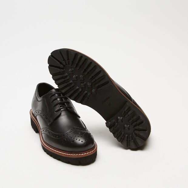 Scarpe brogue in pelle con suola track, 