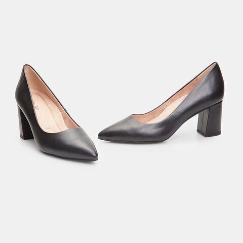 D&eacute;coll&egrave;tte da donna in pelle, Nero