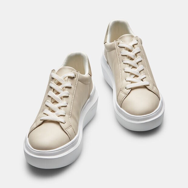 Sneaker da donna con suola platform , Beige