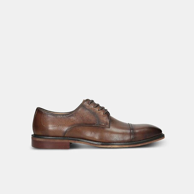 Derby da uomo in pelle, Tan