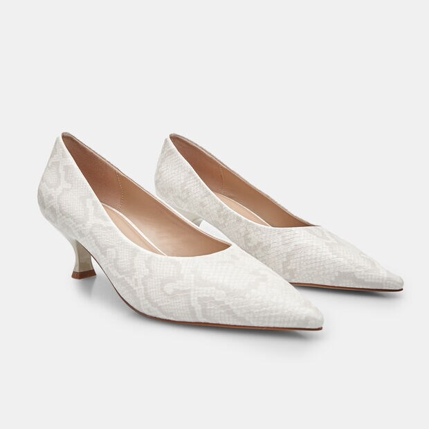 D&eacute;collet&eacute; da donna con tacco e punta Bata, Bianco