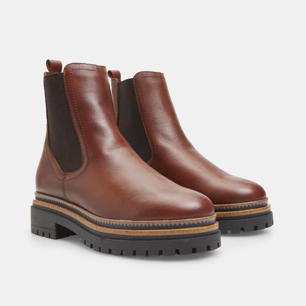 Stivaletti Chelsea da Donna in Pelle, Marrone