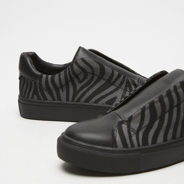 Sneaker con stampa zebrata, Nero