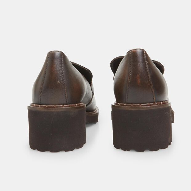 Mocassino da donna in pelle con tacco BATA, 