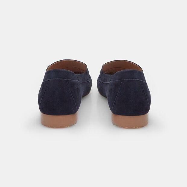 Mocassino da donna in suede, Blu