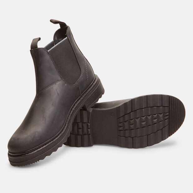 Chelsea boots da uomo in pelle, Nero