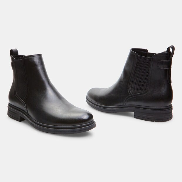 Chelsea boots da uomo in pelle, Nero