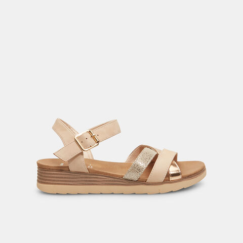 Sandali da donna con cinturino, Rosa