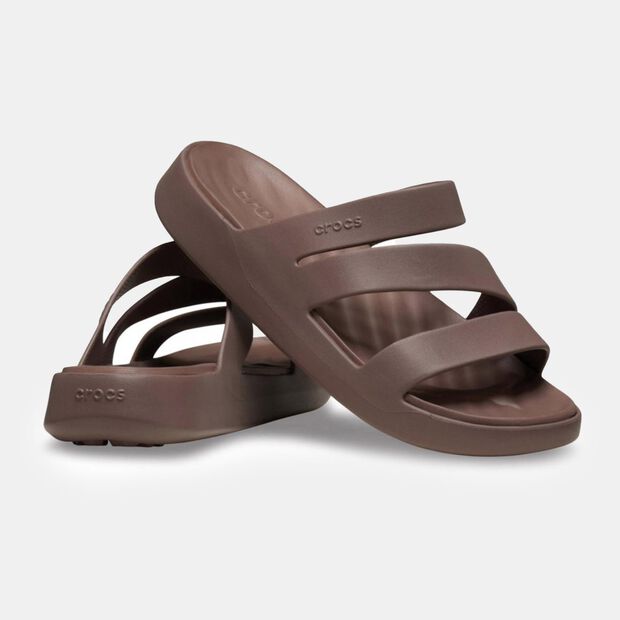Ciabatte da donna Crocs Getaway Strappy, Marrone