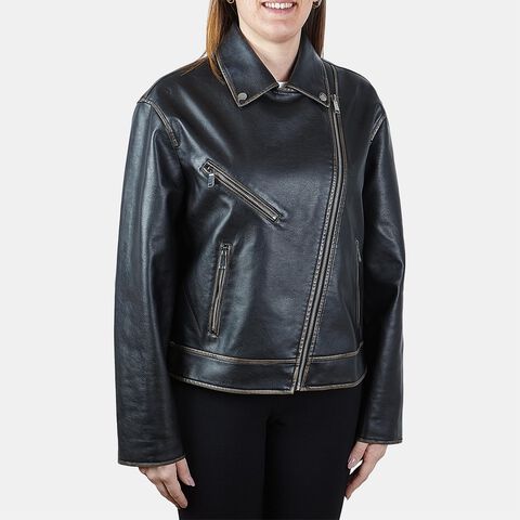 Biker da donna effetto used Bata, Nero