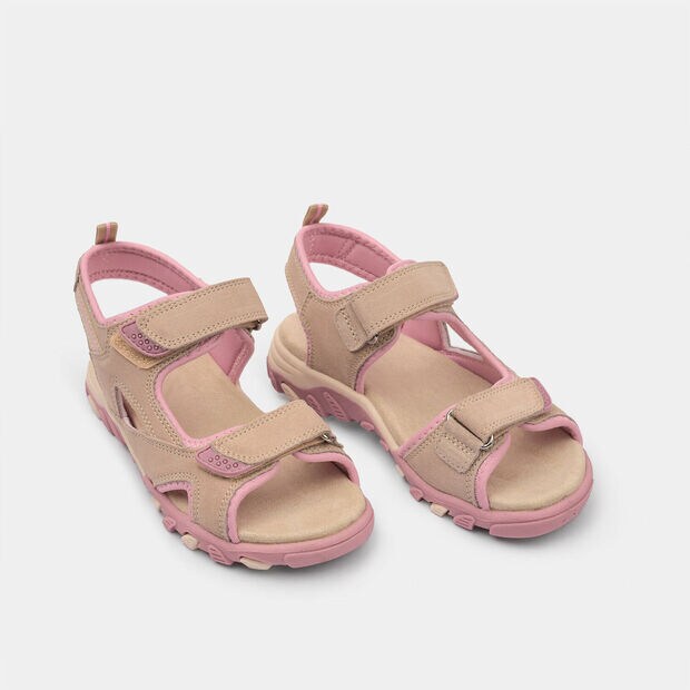 Sandali da bambina in nubuck , Beige