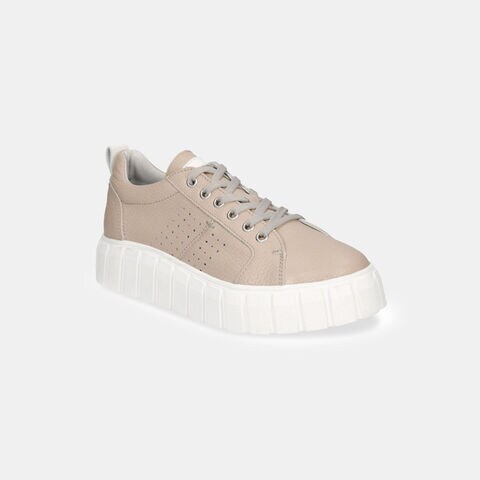 Sneakers da donna in pelle, Tan