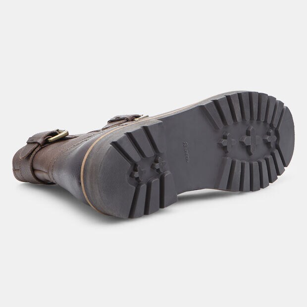Stivaletto biker in pelle da uomo Bata , Marrone