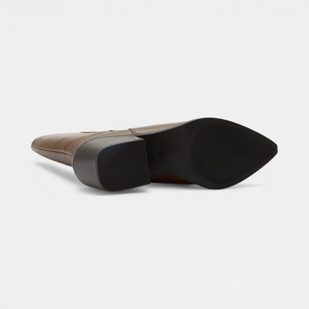 Stivale western da donna con tacco Bata, Marrone