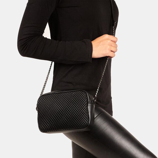 Borsa crossbody da donna, Nero