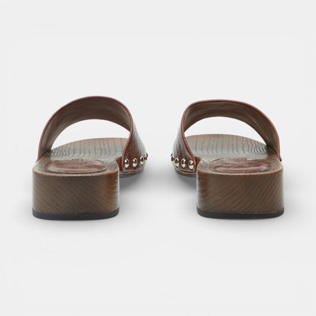 Mule da donna Bata con fascia, Marrone