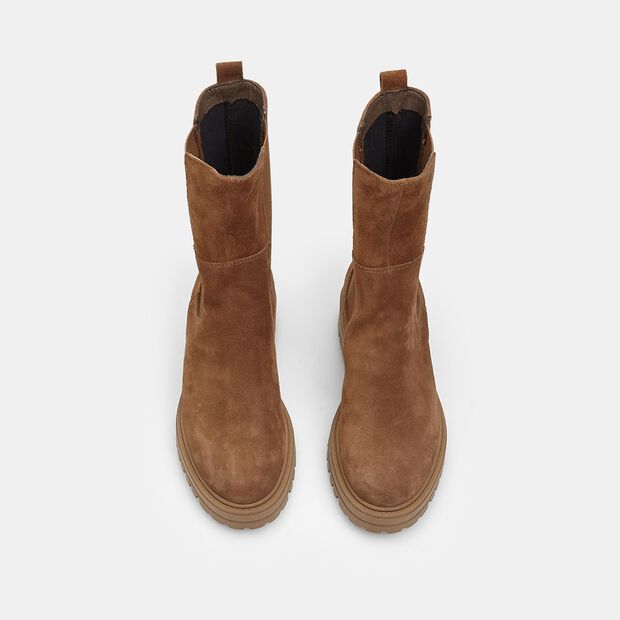 Chelsea boots in suede, Tan