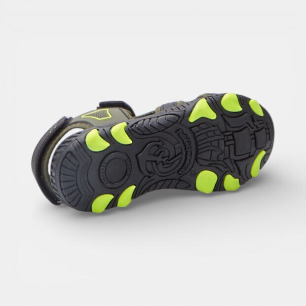 Sandali chiusi da bambino Bubblegummers con strap, Verde