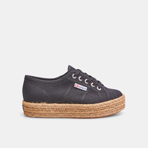 Sneaker superga 2730 suola platform in rafia, 