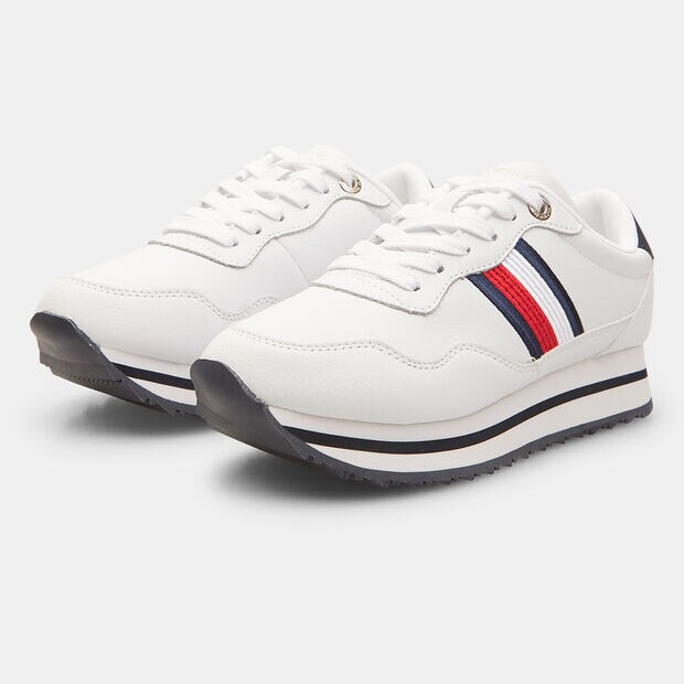 Sneaker da donna Tommy Hilfiger in pelle , Bianco