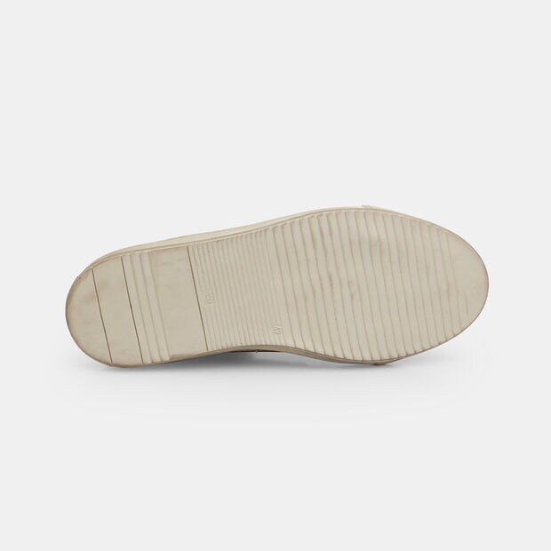 Sneakers alte da uomo in pelle , Grigio
