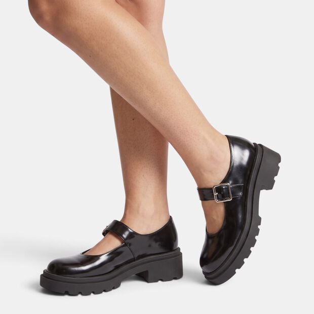 Ballerina Mary Jane da donna con suola track Bata, Nero