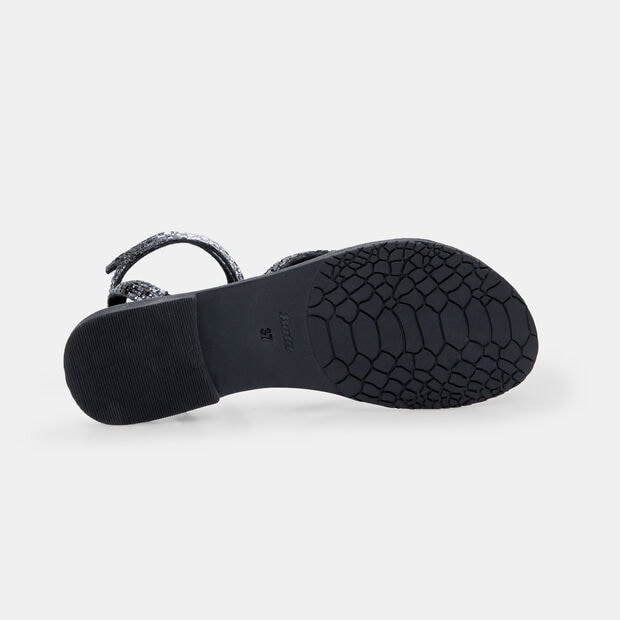 Sandalo da donna in pelle, Nero